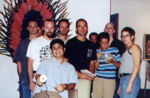 Black Sheep Puppet Festival team, 1999 (Liz Hammond, Rick Bach, Suzanne Pace, John Latell, Tim Kaulen, Thad Bobula, Tom Sarver, George Davis, Rob Long, Michael Mcfadden. 