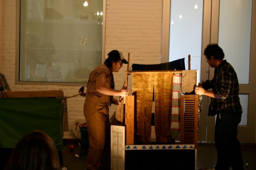 Setting up another show.