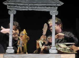 Performing an adaptation of Aristophanes' Peace with Mike Cuccaro, April 12th, 2013, Modern Formations, Pittsburgh.