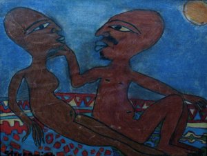 My Precious Love by Steve Smith, pastel on paper.