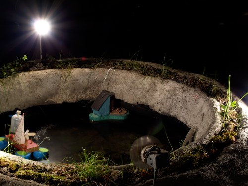 The Earth Pond during the development stage.
