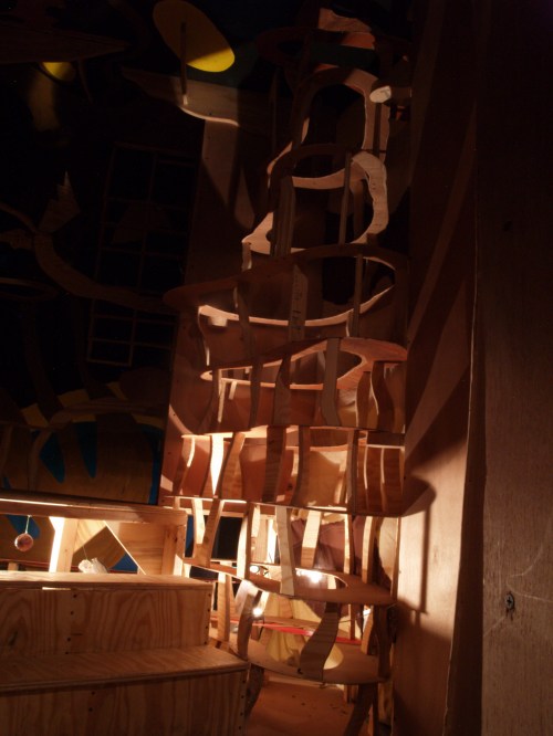 Wooden structure of Universe Room.  