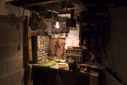 Grandfather's Workbench, a basement display.  