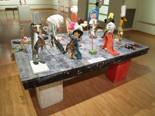Display of puppets.  
