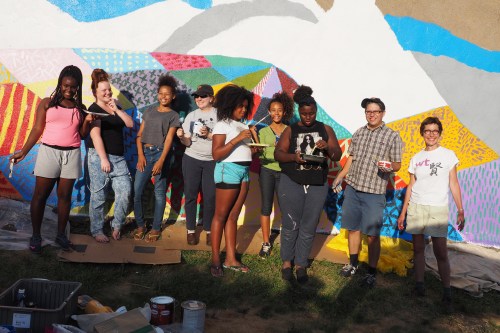 Mural workshop crew. Photo courtesy of NK Contemporary Art Center.
