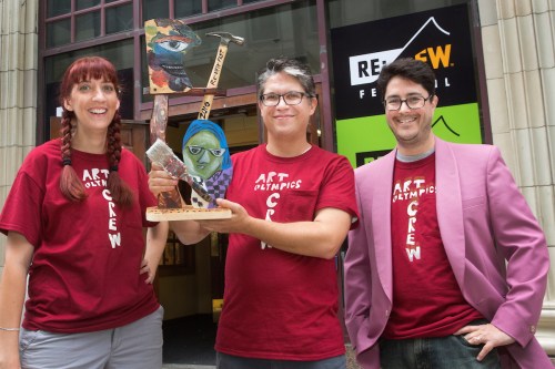 Art Olympics Crew, Kristen Barca, Tom Sarver and Mike Cuccaro.